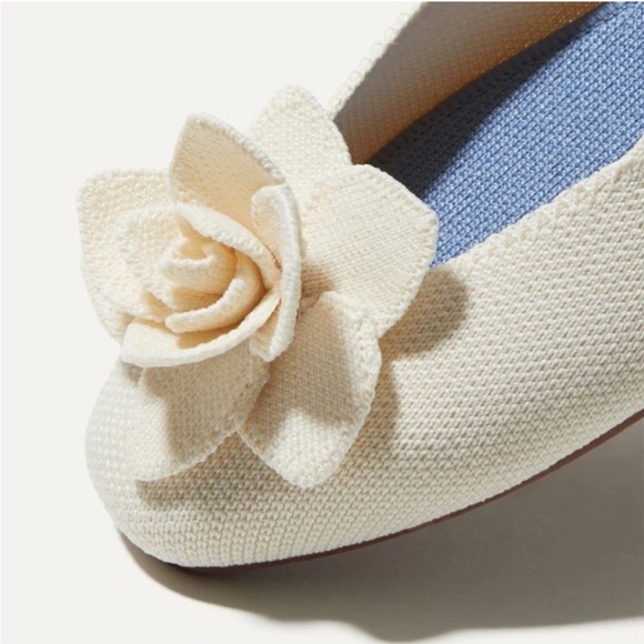 Rothy's Petal Square Ballet Flats in Love Bird - Picture 2 of 11